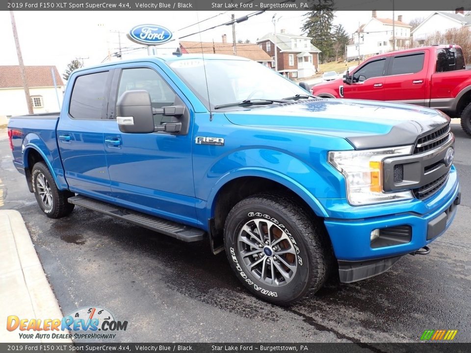 2019 Ford F150 XLT Sport SuperCrew 4x4 Velocity Blue / Black Photo #7