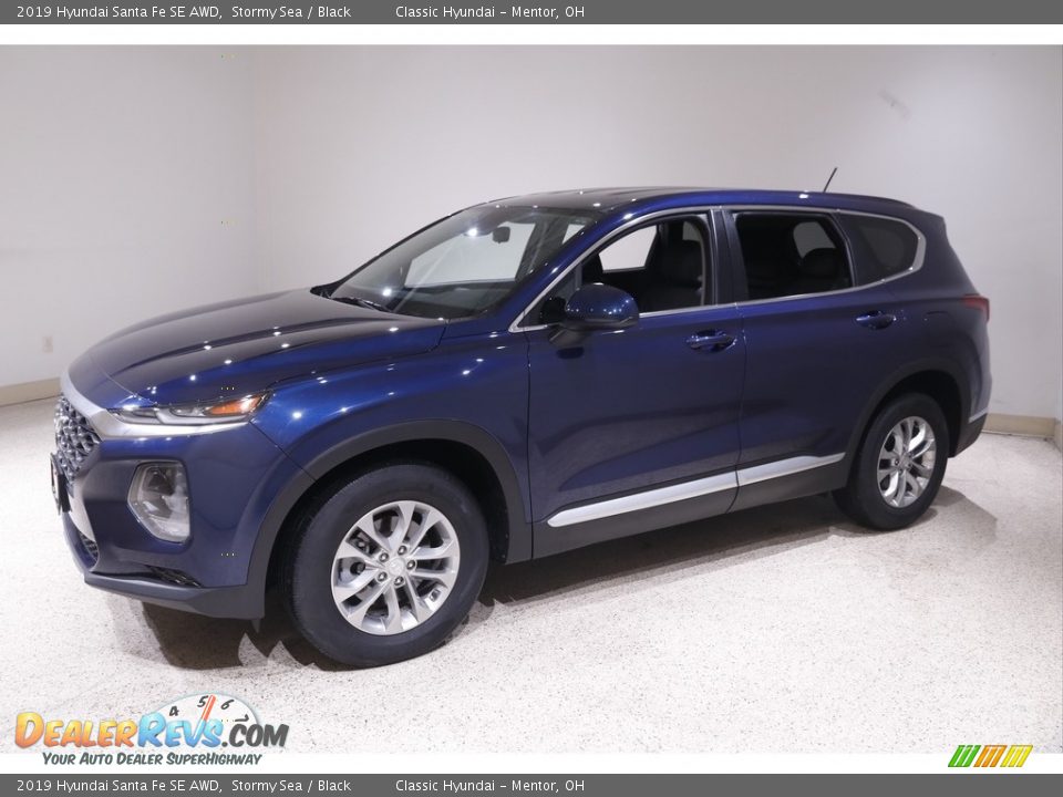 2019 Hyundai Santa Fe SE AWD Stormy Sea / Black Photo #3
