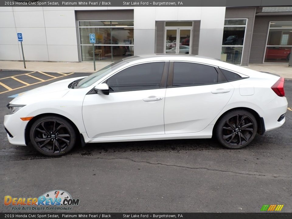 2019 Honda Civic Sport Sedan Platinum White Pearl / Black Photo #2