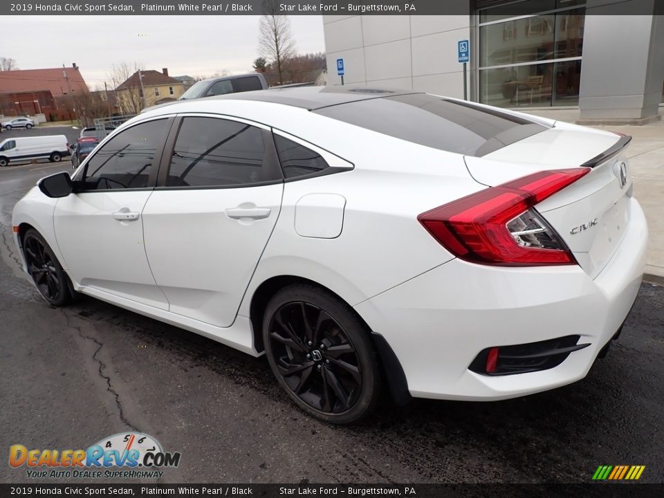 2019 Honda Civic Sport Sedan Platinum White Pearl / Black Photo #3