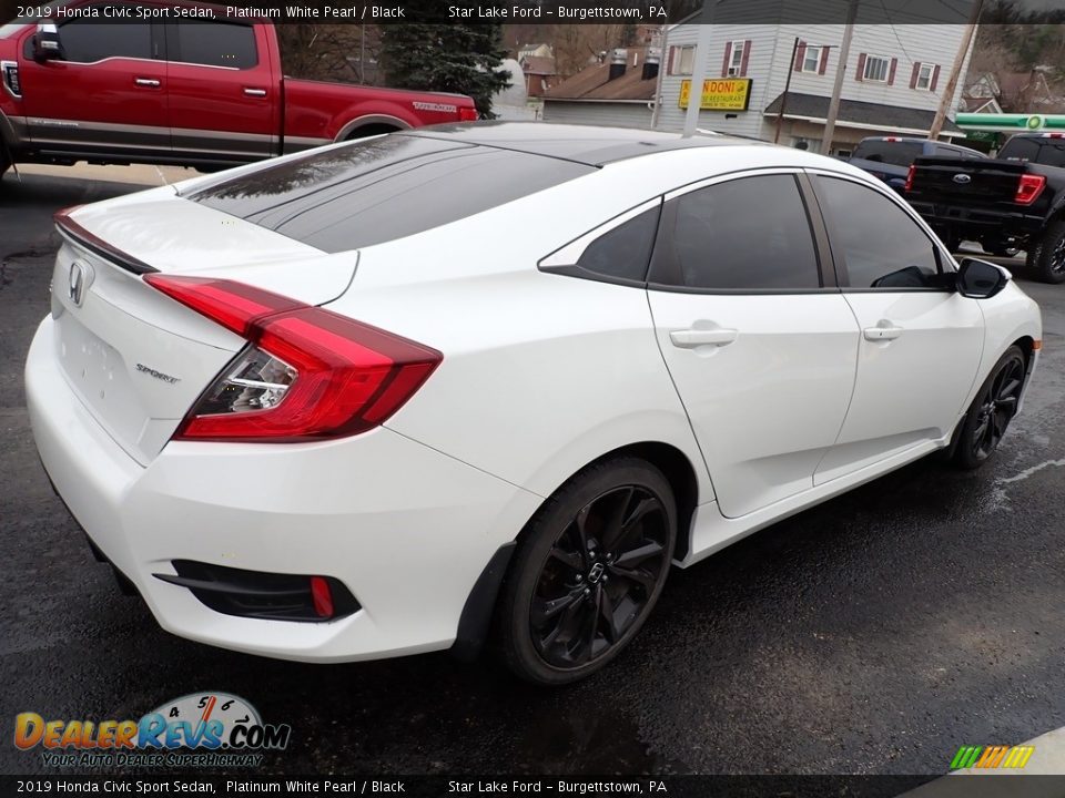 2019 Honda Civic Sport Sedan Platinum White Pearl / Black Photo #6