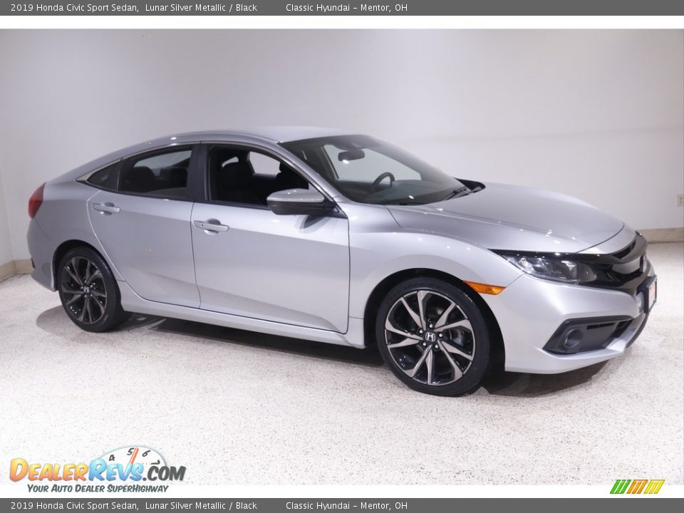2019 Honda Civic Sport Sedan Lunar Silver Metallic / Black Photo #1
