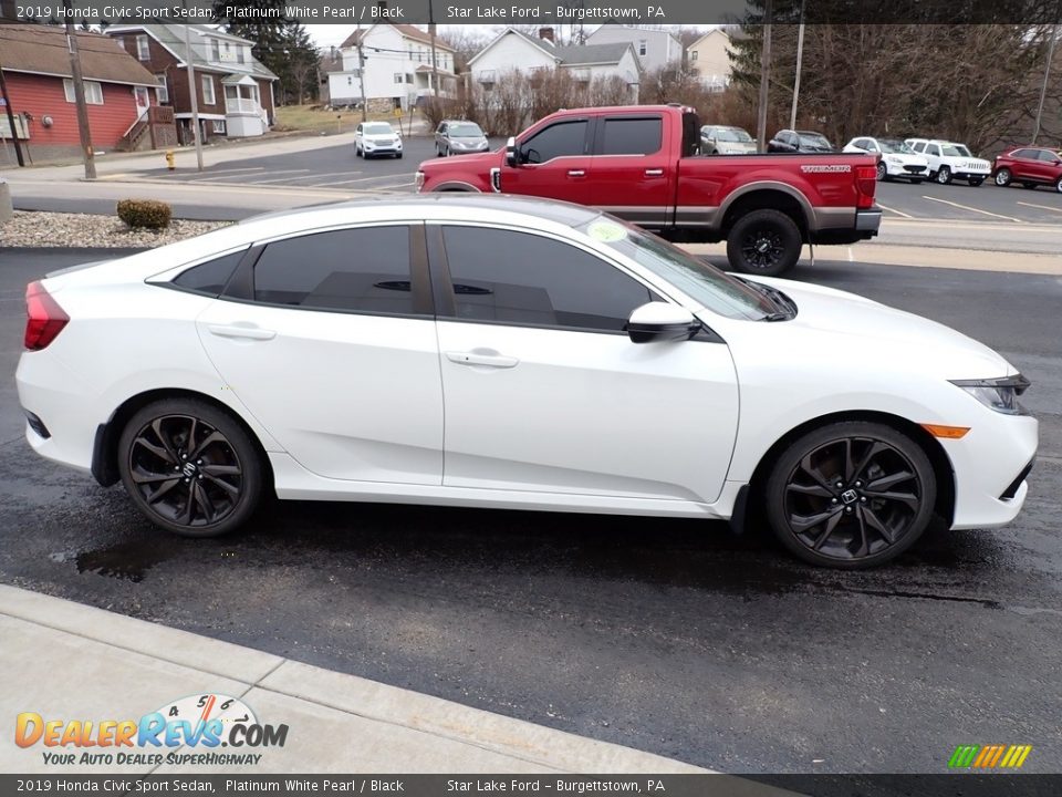 2019 Honda Civic Sport Sedan Platinum White Pearl / Black Photo #7