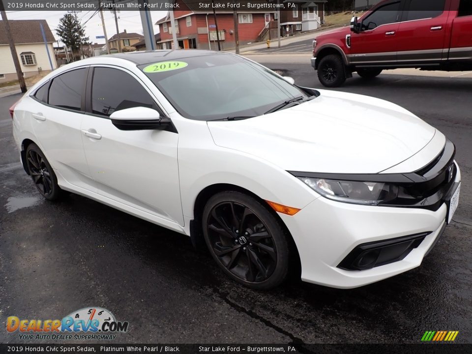 2019 Honda Civic Sport Sedan Platinum White Pearl / Black Photo #8