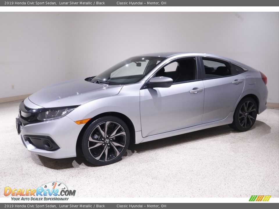 2019 Honda Civic Sport Sedan Lunar Silver Metallic / Black Photo #3