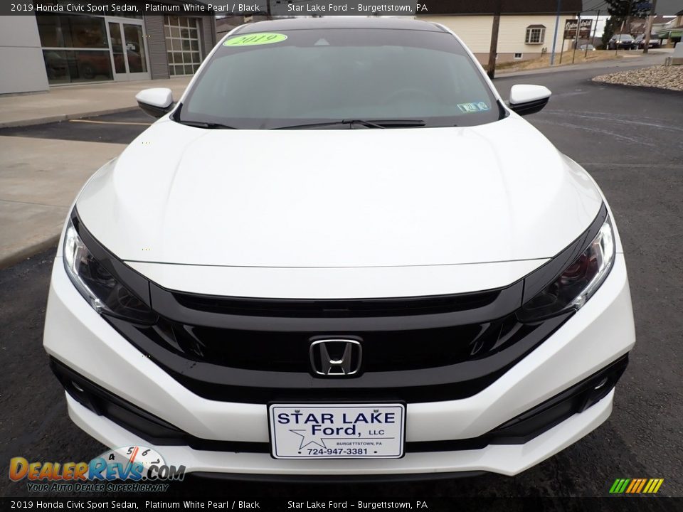 2019 Honda Civic Sport Sedan Platinum White Pearl / Black Photo #9