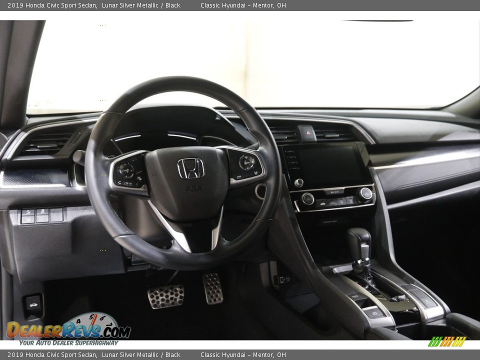 2019 Honda Civic Sport Sedan Lunar Silver Metallic / Black Photo #6