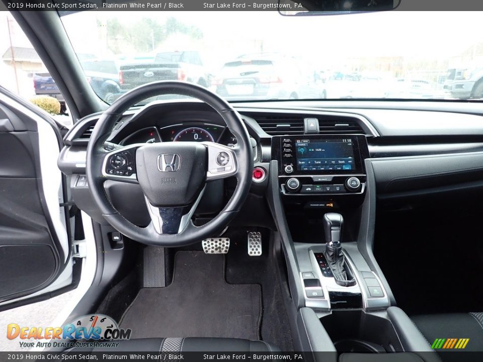 2019 Honda Civic Sport Sedan Platinum White Pearl / Black Photo #12