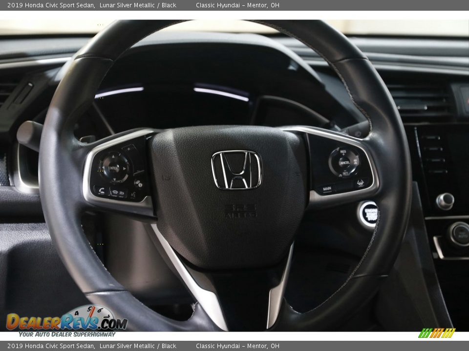 2019 Honda Civic Sport Sedan Lunar Silver Metallic / Black Photo #7