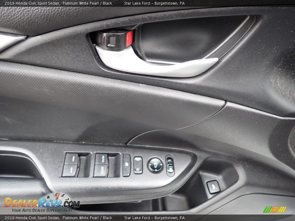 2019 Honda Civic Sport Sedan Platinum White Pearl / Black Photo #13