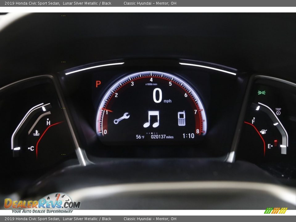 2019 Honda Civic Sport Sedan Lunar Silver Metallic / Black Photo #8