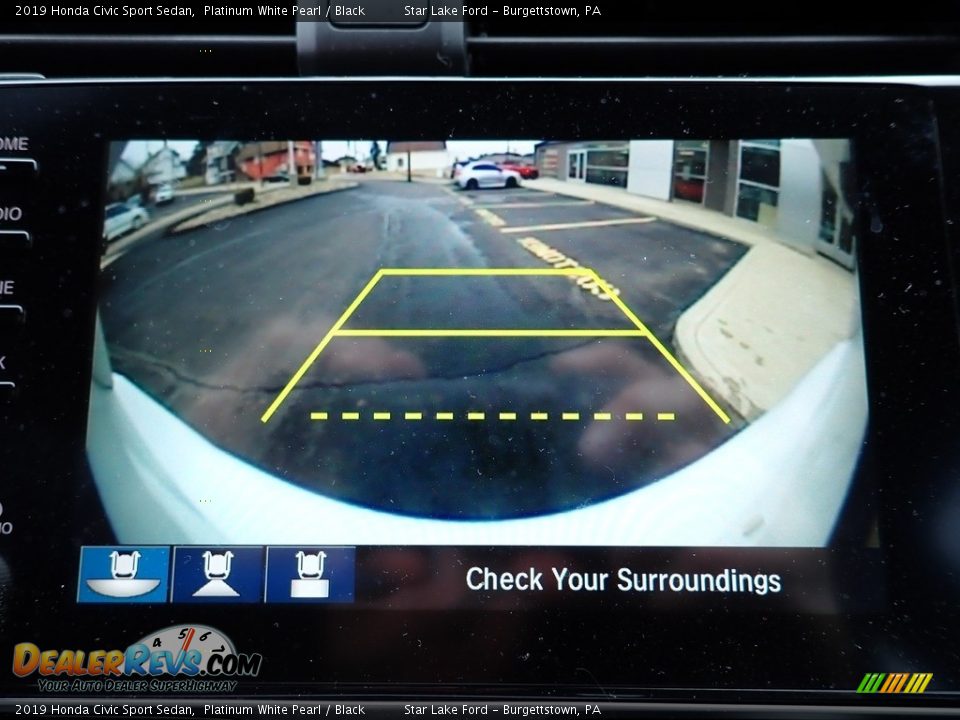 2019 Honda Civic Sport Sedan Platinum White Pearl / Black Photo #18