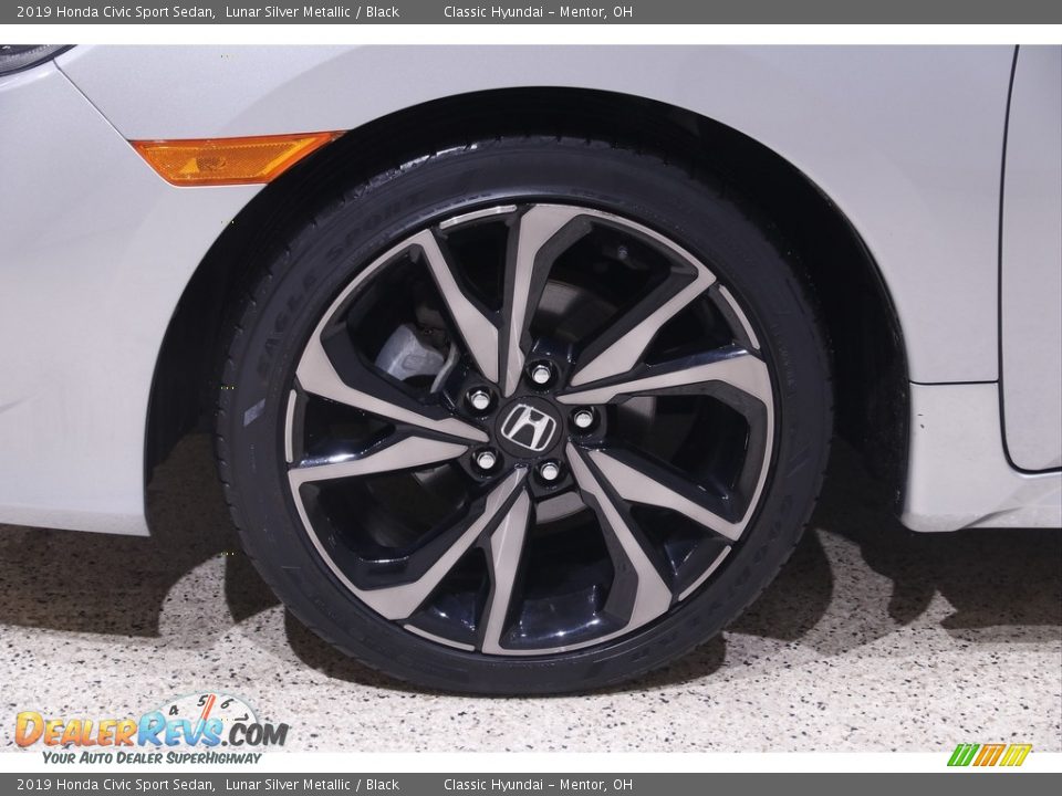 2019 Honda Civic Sport Sedan Lunar Silver Metallic / Black Photo #20
