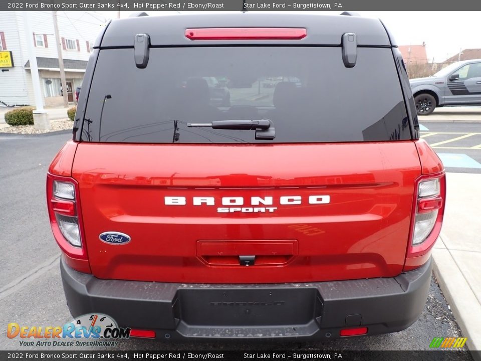 2022 Ford Bronco Sport Outer Banks 4x4 Hot Pepper Red / Ebony/Roast Photo #4