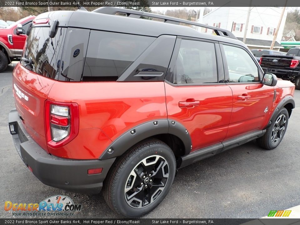 2022 Ford Bronco Sport Outer Banks 4x4 Hot Pepper Red / Ebony/Roast Photo #6