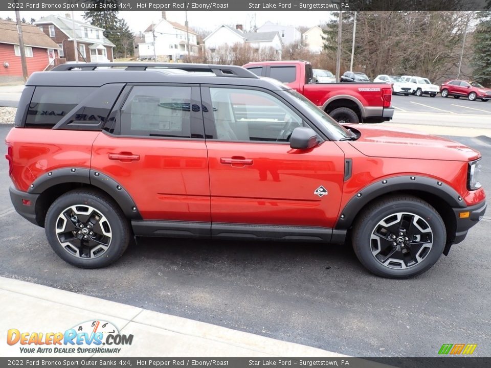 2022 Ford Bronco Sport Outer Banks 4x4 Hot Pepper Red / Ebony/Roast Photo #7