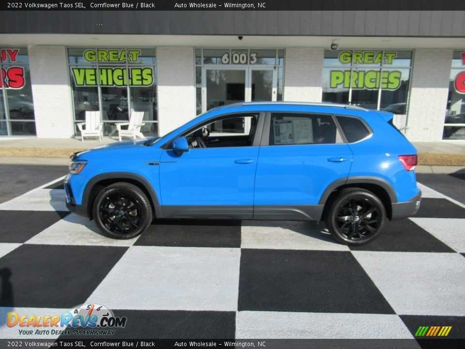 2022 Volkswagen Taos SEL Cornflower Blue / Black Photo #1