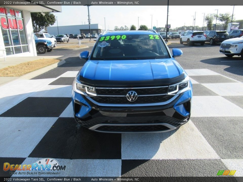 2022 Volkswagen Taos SEL Cornflower Blue / Black Photo #2
