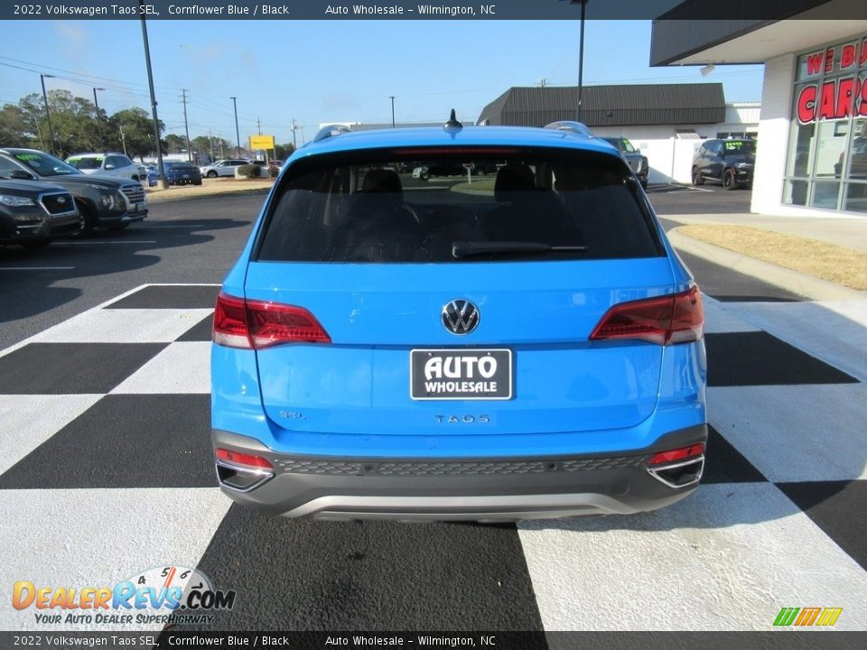 2022 Volkswagen Taos SEL Cornflower Blue / Black Photo #4