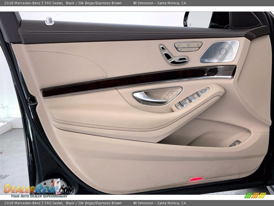 2018 Mercedes-Benz S 560 Sedan Black / Silk Beige/Espresso Brown Photo #26