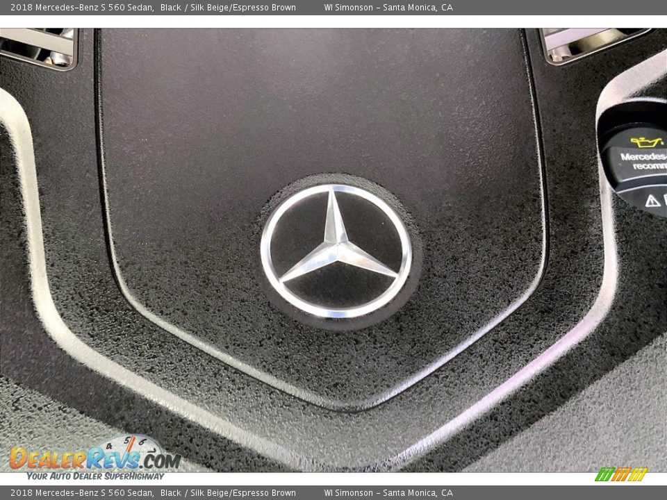 2018 Mercedes-Benz S 560 Sedan Black / Silk Beige/Espresso Brown Photo #32