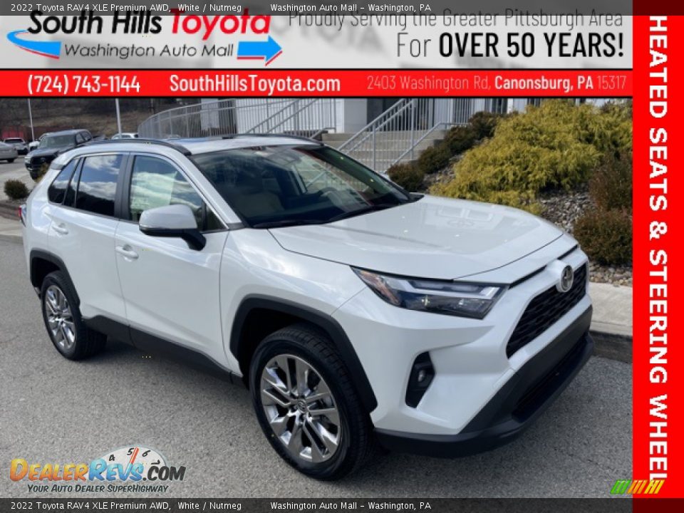 2022 Toyota RAV4 XLE Premium AWD White / Nutmeg Photo #1