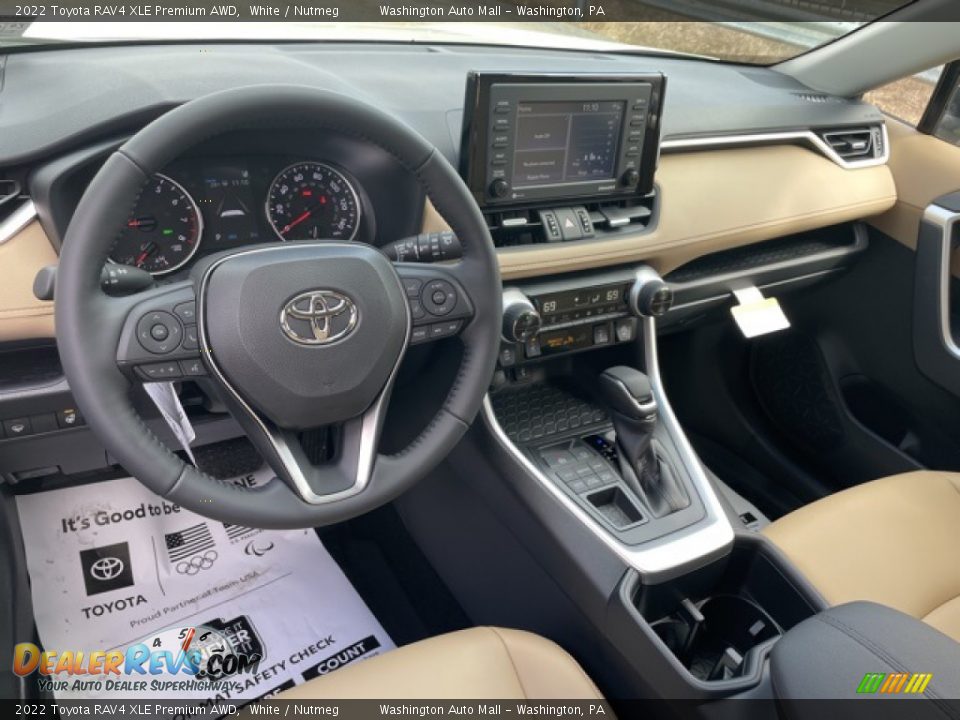 2022 Toyota RAV4 XLE Premium AWD White / Nutmeg Photo #3
