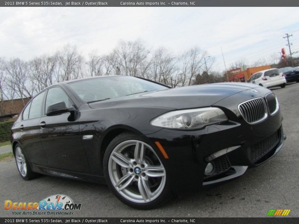 2013 BMW 5 Series 535i Sedan Jet Black / Oyster/Black Photo #1