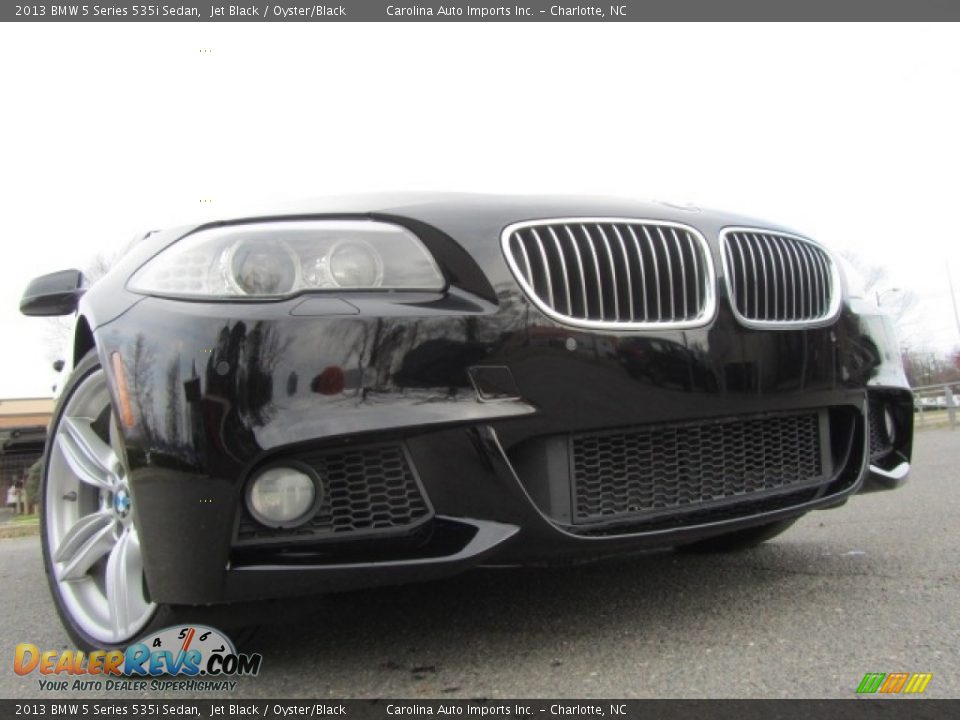 2013 BMW 5 Series 535i Sedan Jet Black / Oyster/Black Photo #2