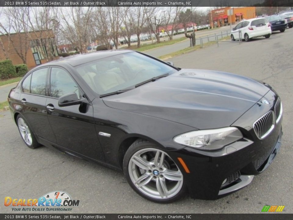 2013 BMW 5 Series 535i Sedan Jet Black / Oyster/Black Photo #3