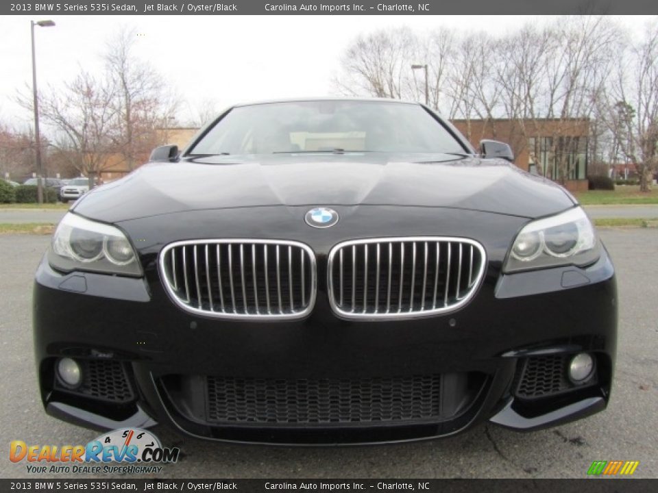 2013 BMW 5 Series 535i Sedan Jet Black / Oyster/Black Photo #4