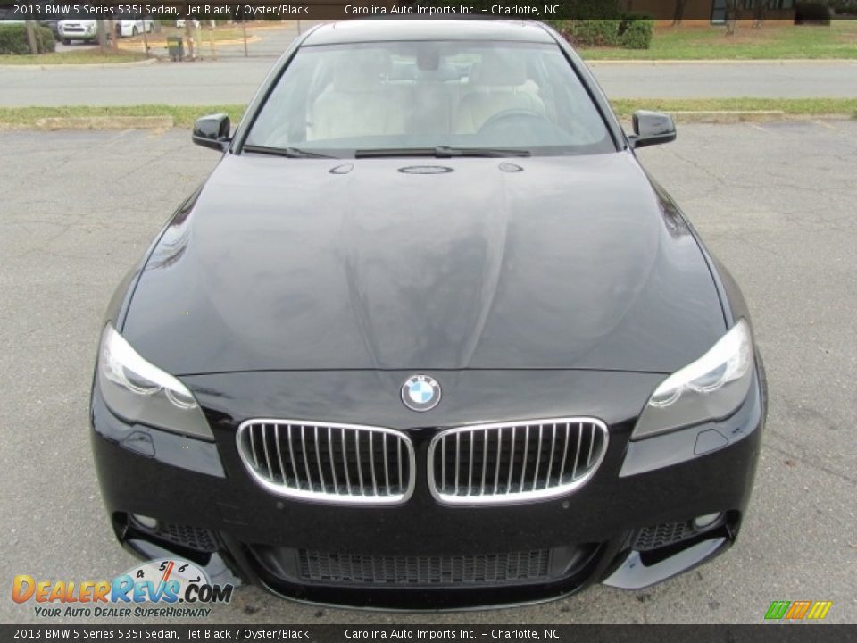 2013 BMW 5 Series 535i Sedan Jet Black / Oyster/Black Photo #5