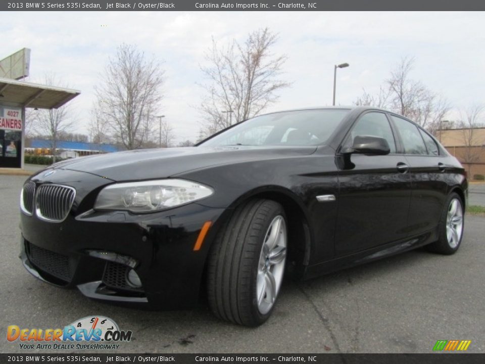 2013 BMW 5 Series 535i Sedan Jet Black / Oyster/Black Photo #6