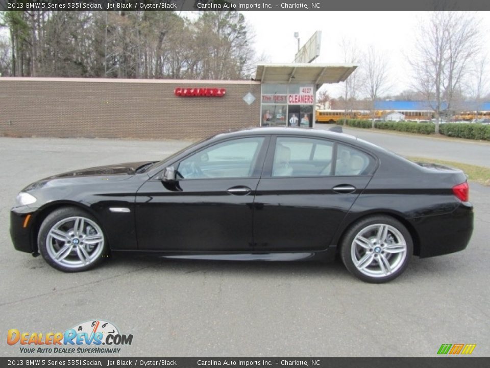 2013 BMW 5 Series 535i Sedan Jet Black / Oyster/Black Photo #7
