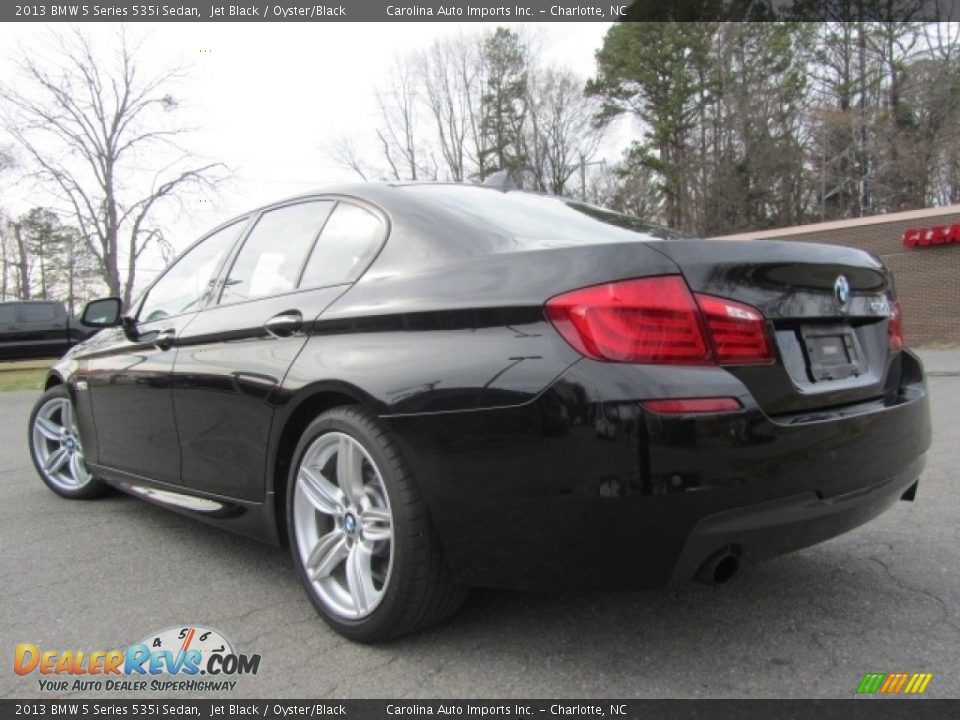 2013 BMW 5 Series 535i Sedan Jet Black / Oyster/Black Photo #8