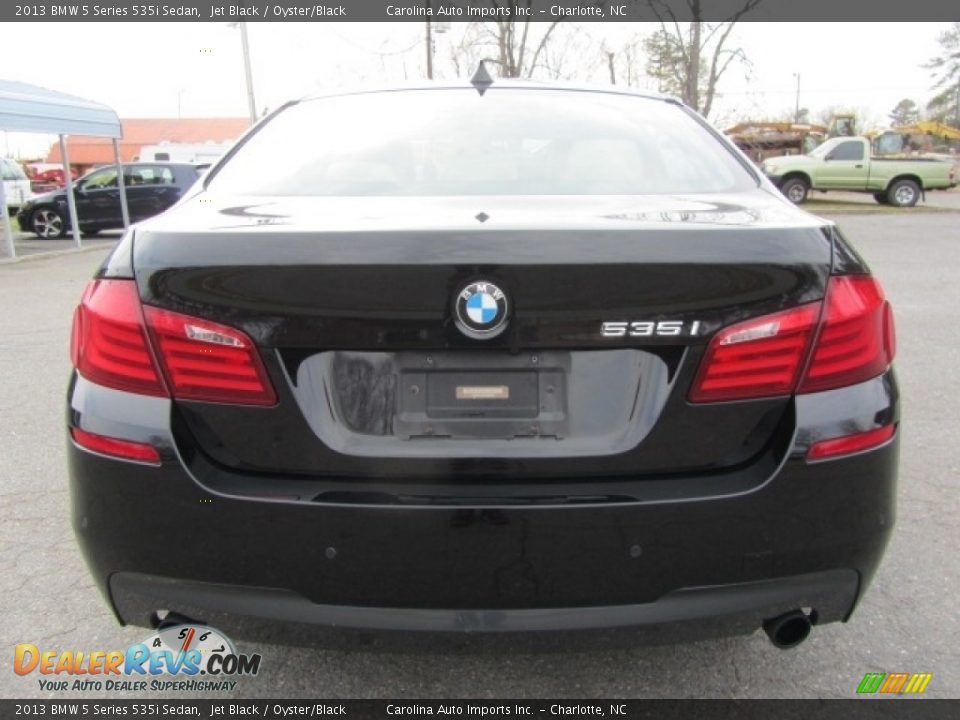2013 BMW 5 Series 535i Sedan Jet Black / Oyster/Black Photo #9