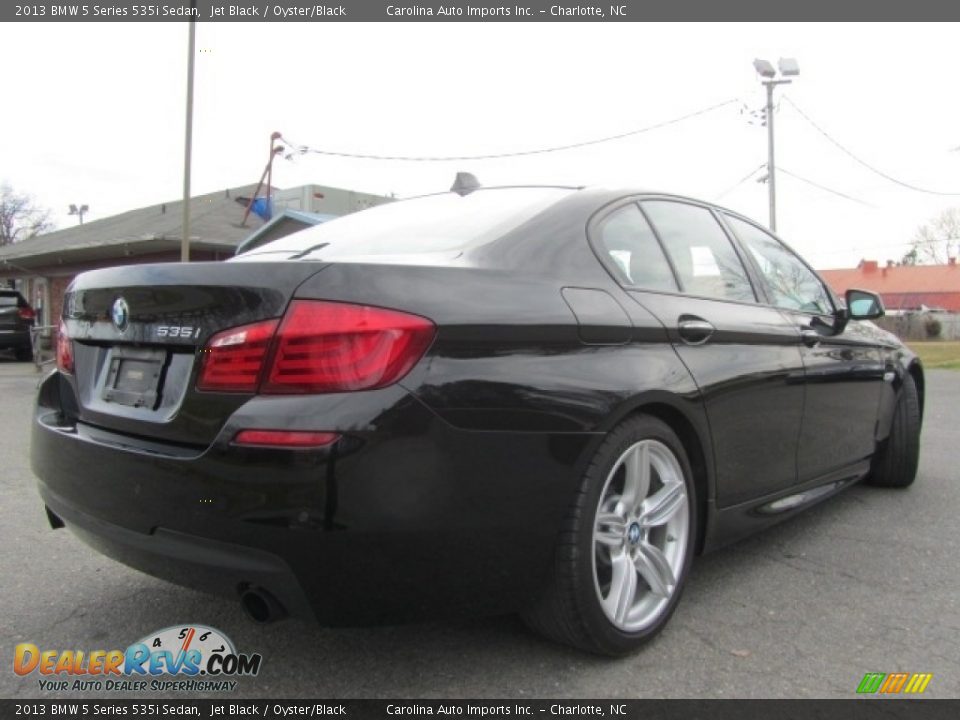 2013 BMW 5 Series 535i Sedan Jet Black / Oyster/Black Photo #10