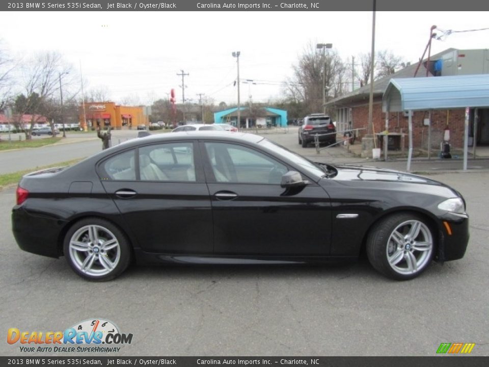 2013 BMW 5 Series 535i Sedan Jet Black / Oyster/Black Photo #11