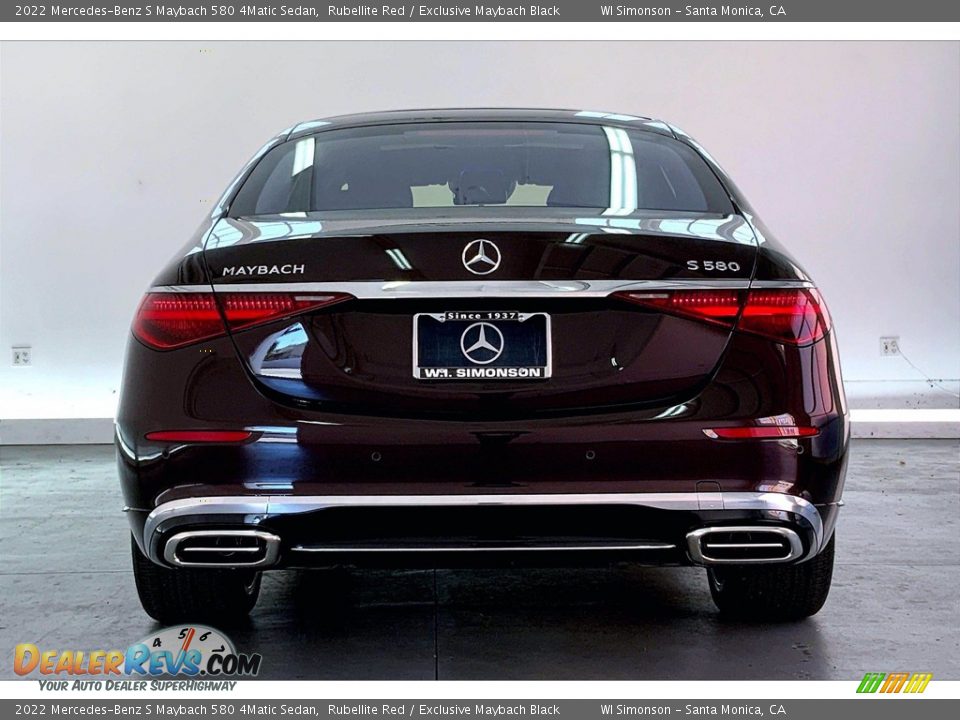 2022 Mercedes-Benz S Maybach 580 4Matic Sedan Rubellite Red / Exclusive Maybach Black Photo #3