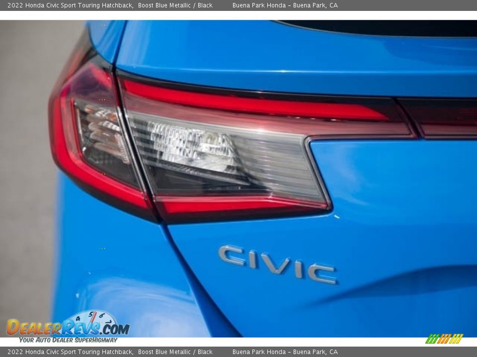 2022 Honda Civic Sport Touring Hatchback Boost Blue Metallic / Black Photo #6