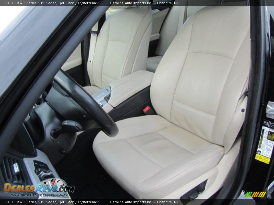 2013 BMW 5 Series 535i Sedan Jet Black / Oyster/Black Photo #19
