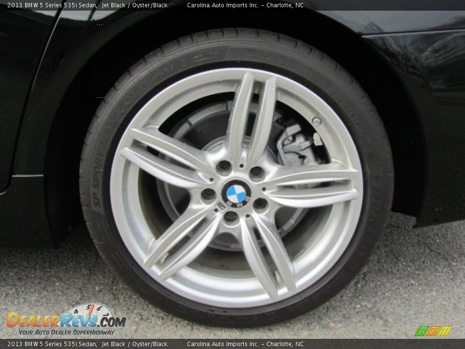2013 BMW 5 Series 535i Sedan Jet Black / Oyster/Black Photo #26