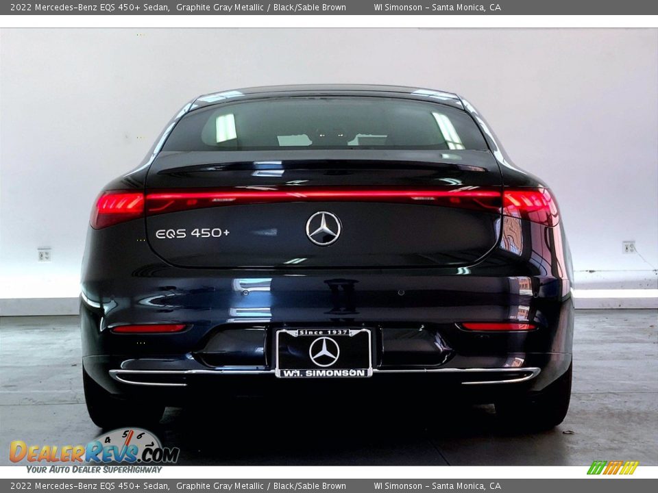 2022 Mercedes-Benz EQS 450+ Sedan Graphite Gray Metallic / Black/Sable Brown Photo #3