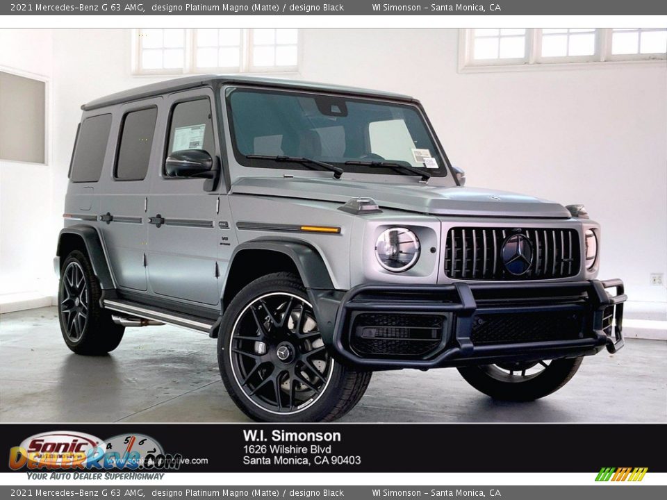 2021 Mercedes-Benz G 63 AMG designo Platinum Magno (Matte) / designo Black Photo #1