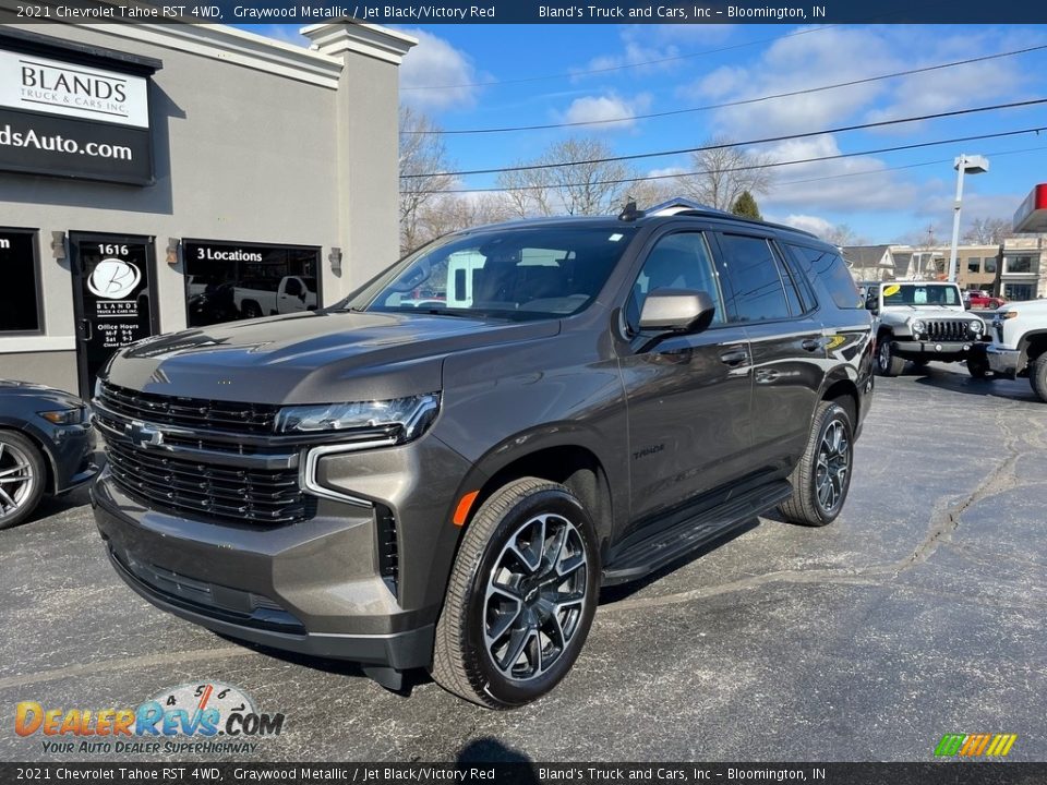 2021 Chevrolet Tahoe RST 4WD Graywood Metallic / Jet Black/Victory Red Photo #2