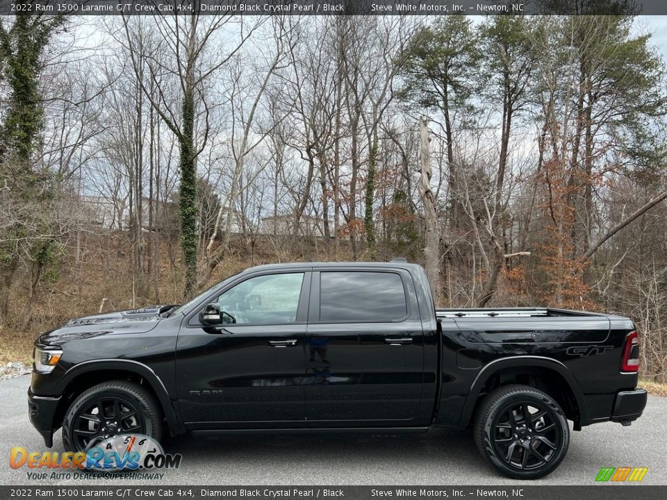 Diamond Black Crystal Pearl 2022 Ram 1500 Laramie G/T Crew Cab 4x4 Photo #1