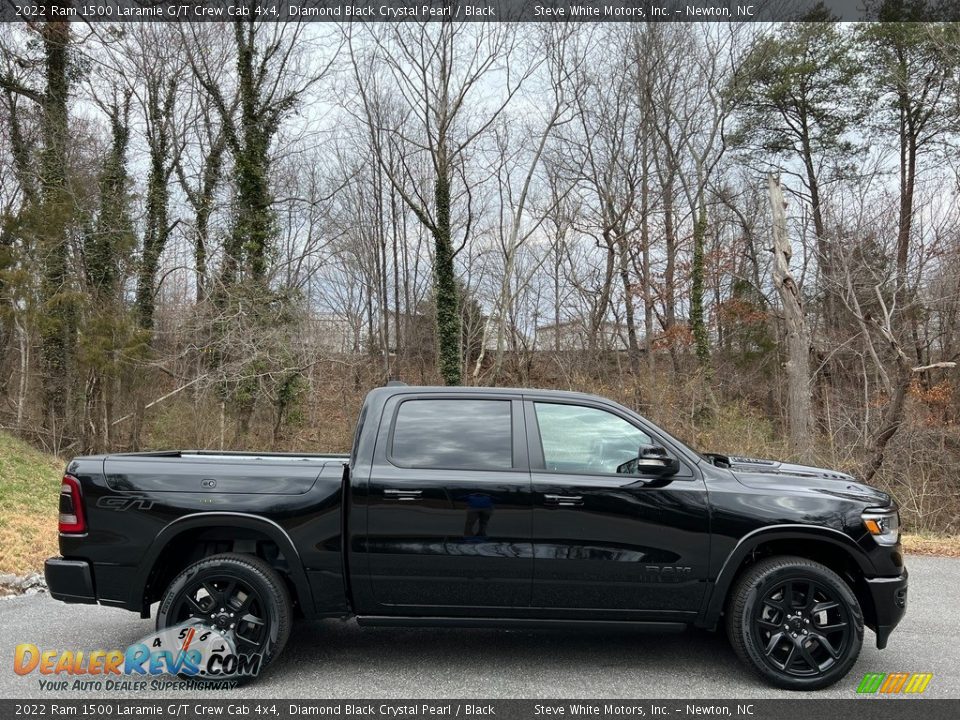 Diamond Black Crystal Pearl 2022 Ram 1500 Laramie G/T Crew Cab 4x4 Photo #6