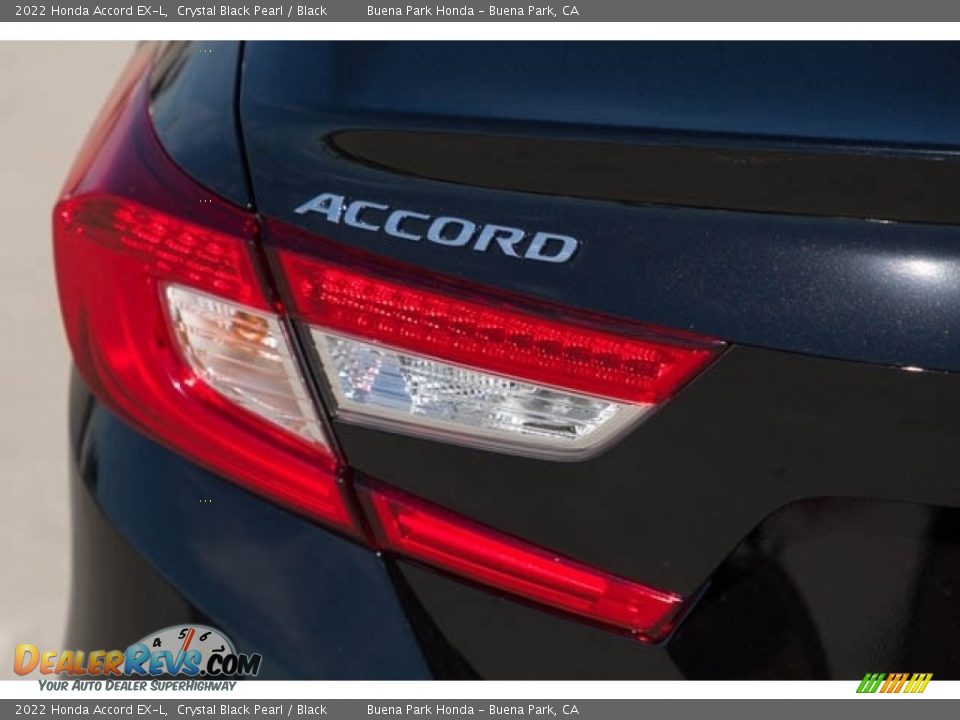 2022 Honda Accord EX-L Crystal Black Pearl / Black Photo #6