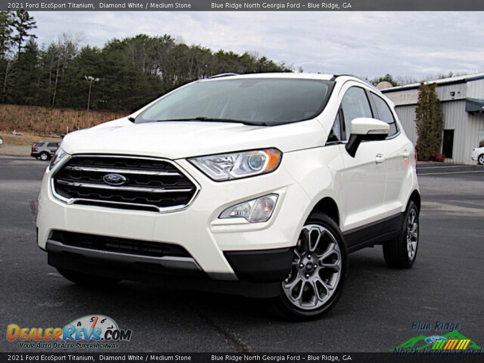 2021 Ford EcoSport Titanium Diamond White / Medium Stone Photo #1