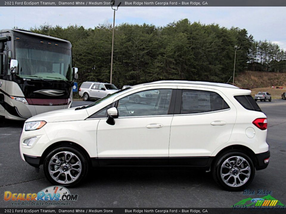 2021 Ford EcoSport Titanium Diamond White / Medium Stone Photo #2